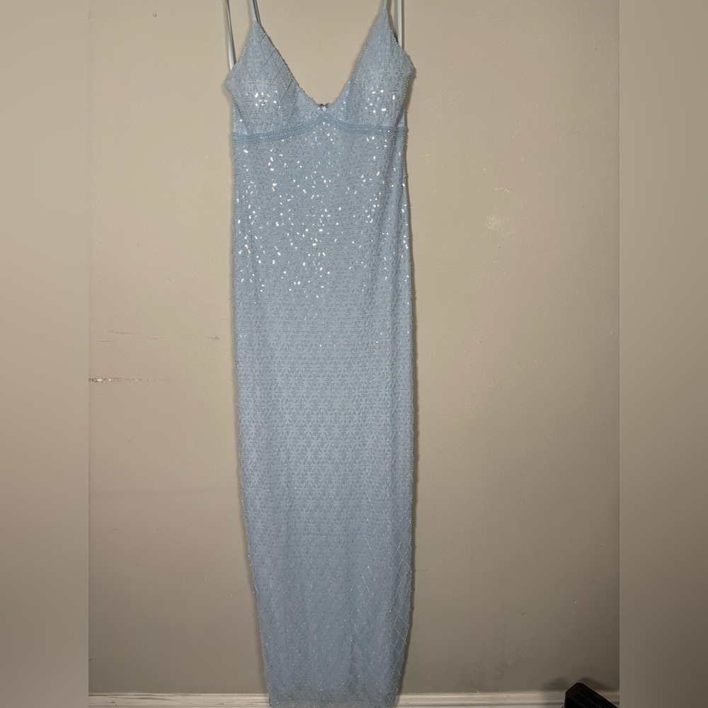 Windsor Light Blue Sequin Maxi Dress